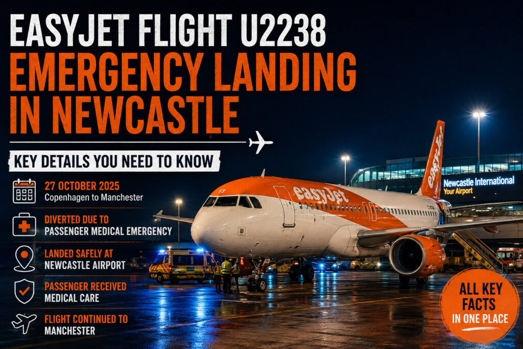 easyJet Flight U2238 Emergency Landing Newcastle: Key Details easyjet flight u2238 emergency landing newcastle