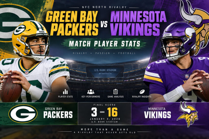green bay packers vs minnesota vikings match player stats